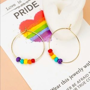 💙💚💛🧡❤️ Rainbow Pride Hoop Earrings